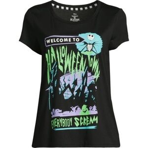 NIGHTMARE BEFORE CHRISTMAS GRAPHIC T-SHIRT - BLACK SIZE XL (NEW WITH TAGS) A16